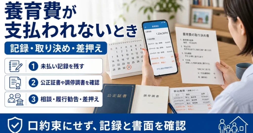 高齢の親と家族が介護費用の明細を確認し、相談員と話している場面