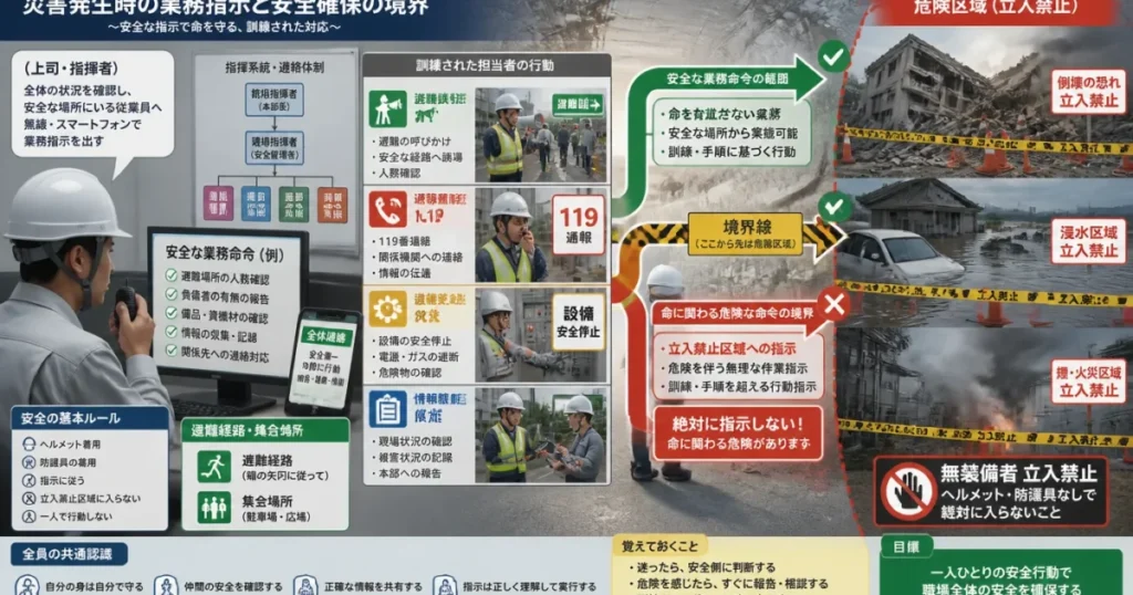 災害時の業務命令はどこまで有効?人命に関わる危険作業を断れる場合