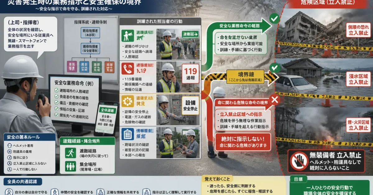 災害時の業務命令はどこまで有効？人命に関わる危険作業を断れる場合
